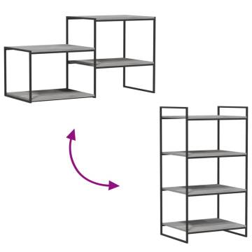 Wall Shelves 4 pcs Grey Sonoma - Stylish Storage Solution