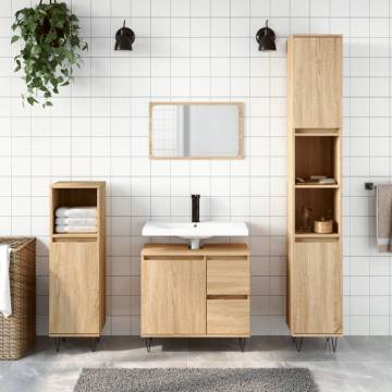 Bathroom Cabinet Sonoma Oak - Quality Storage Solution