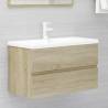 Sink Cabinet Sonoma Oak 80x38.5x45 cm Engineered Wood Colour sonoma oak Size 80 x 38.5 x 45 cm Number of 1 