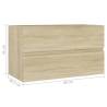 Sink Cabinet Sonoma Oak - 80x38.5x45 cm | Hipomarket