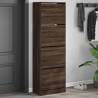 Shoe Cabinet with 4 Flip-Drawers Brown Oak 60x34x187.5 cm Colour brown oak Size 60 x 34 x 187.5 cm Quantity in Package 1 Number of 