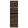 Shoe Cabinet with 4 Flip-Drawers - Brown Oak 60x34x187.5 cm