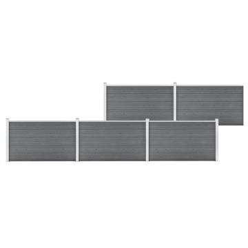 Garden Fence WPC 872x106 cm Grey | Durable & Stylish Outdoor Barrier