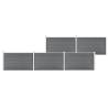 Garden Fence WPC 872x106 cm Grey Colour grey Quantity in Package 1 Model 5 sections 