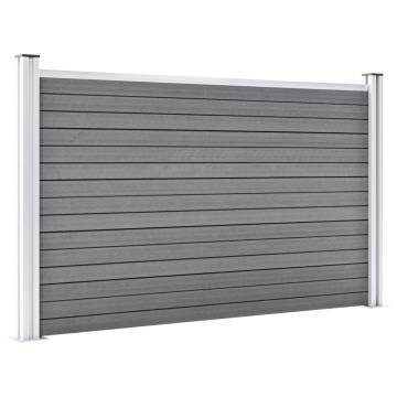 Garden Fence WPC 872x106 cm Grey | Durable & Stylish Outdoor Barrier