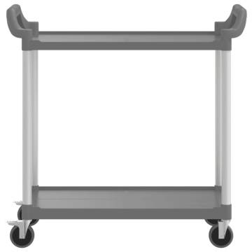 2-Tier Grey Trolley | Durable & Convenient Storage Solution