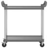 2-Tier Grey Trolley | Durable & Convenient Storage Solution