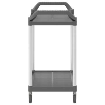 2-Tier Grey Trolley | Durable & Convenient Storage Solution