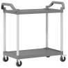 2-Tier Grey Trolley | Durable & Convenient Storage Solution