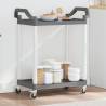 2-Tier Trolley Grey 81x41x92 cm Aluminium Colour grey Size 81 x 41 x 92 cm 