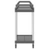 2-Tier Trolley Grey - Durable Aluminium Storage Solution