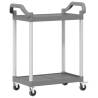 2-Tier Trolley Grey - Durable Aluminium Storage Solution