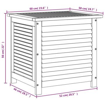 Garden Storage Box 60x50 cm - Solid Acacia Wood | HipoMarket