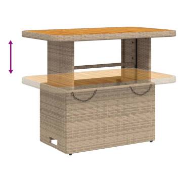 Beige Garden Table 90x55 cm - Stylish, Durable & Versatile