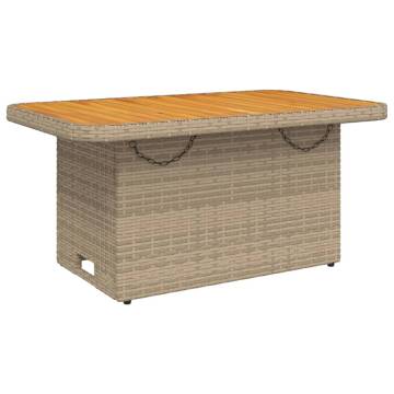 Beige Garden Table 90x55 cm - Stylish, Durable & Versatile