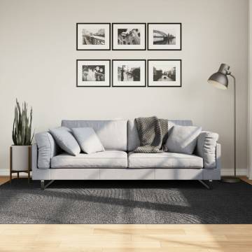 IZA Short Pile Rug - Scandinavian Look in Anthracite 160x230 cm