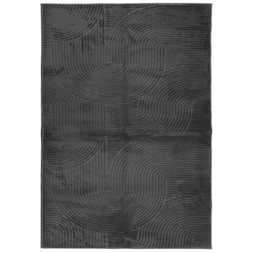 IZA Short Pile Rug - Scandinavian Look in Anthracite 160x230 cm