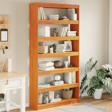 Solid Wood Pine Book Cabinet & Room Divider - 100x30x199.5 cm