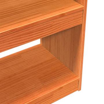 Solid Wood Pine Book Cabinet & Room Divider - 100x30x199.5 cm