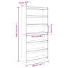 Solid Wood Pine Book Cabinet & Room Divider - 100x30x199.5 cm