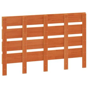 Stylish Wax Brown Solid Wood Pine Headboard - 120 cm