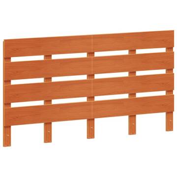 Stylish Wax Brown Solid Wood Pine Headboard - 150cm