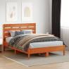 Stylish Wax Brown Solid Wood Pine Headboard - 150cm