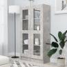 Vitrine Cabinet Concrete Grey 82.5x30.5x150 cm Engineered Wood Colour concrete grey Quantity in Package 1 Height 150 cm 