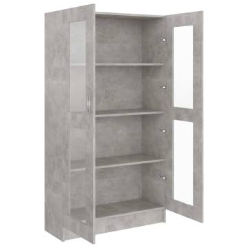 Vitrine Cabinet Concrete Grey - Stylish Storage Solution