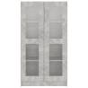 Vitrine Cabinet Concrete Grey - Stylish Storage Solution