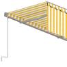 Manual Retractable Awning 4x3m - Yellow & White | HipoMarket