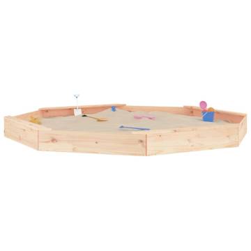 Sandbox with Seats Octagon - Solid Wood Pine | Hipo Market