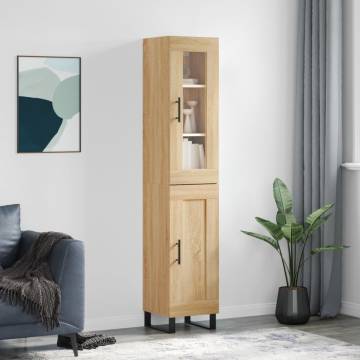 Stylish Highboard Sonoma Oak | Engineered Wood - 180 cm