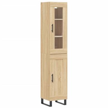 Stylish Highboard Sonoma Oak | Engineered Wood - 180 cm