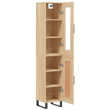 Stylish Highboard Sonoma Oak | Engineered Wood - 180 cm