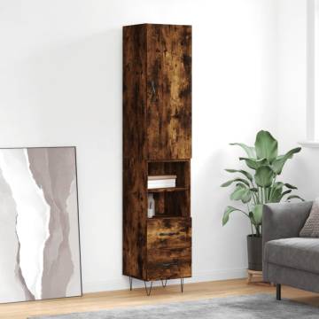 Highboard Smoked Oak - Stylish Storage Solution | HipoMarket