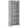 Stylish Highboard in Concrete Grey - 69.5x32.5x180 cm