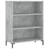 Stylish Highboard in Concrete Grey - 69.5x32.5x180 cm