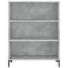 Stylish Highboard in Concrete Grey - 69.5x32.5x180 cm