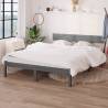 Bed Frame Grey Solid Wood Pine 120x200 cm Colour grey Size 120 x 200 cm 