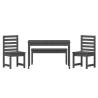 4 Piece Grey Solid Wood Garden Dining Set | Hipomarket