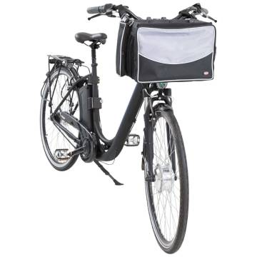 TRIXIE Bicycle Basket for Pets - Safe & Stylish - Black & Grey