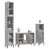 3 Piece Bathroom Furniture Set - Concrete Grey Wood