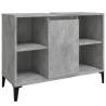 3 Piece Bathroom Furniture Set - Concrete Grey Wood