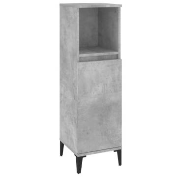 3 Piece Bathroom Furniture Set - Concrete Grey Wood