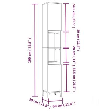 3 Piece Bathroom Furniture Set - Concrete Grey Wood