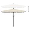 Garden Parasol with Pole 210x140 cm - Sand | Hipomarket UK