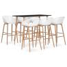 7 Piece Bar Set Black and White for Modern Homes | HipoMarket