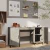 Concrete Grey Desk - 140x50x75 cm Engineered Wood | HipoMarket