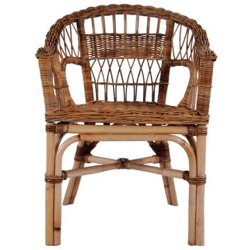 Stylish Outdoor Chair - Natural Rattan in Brown